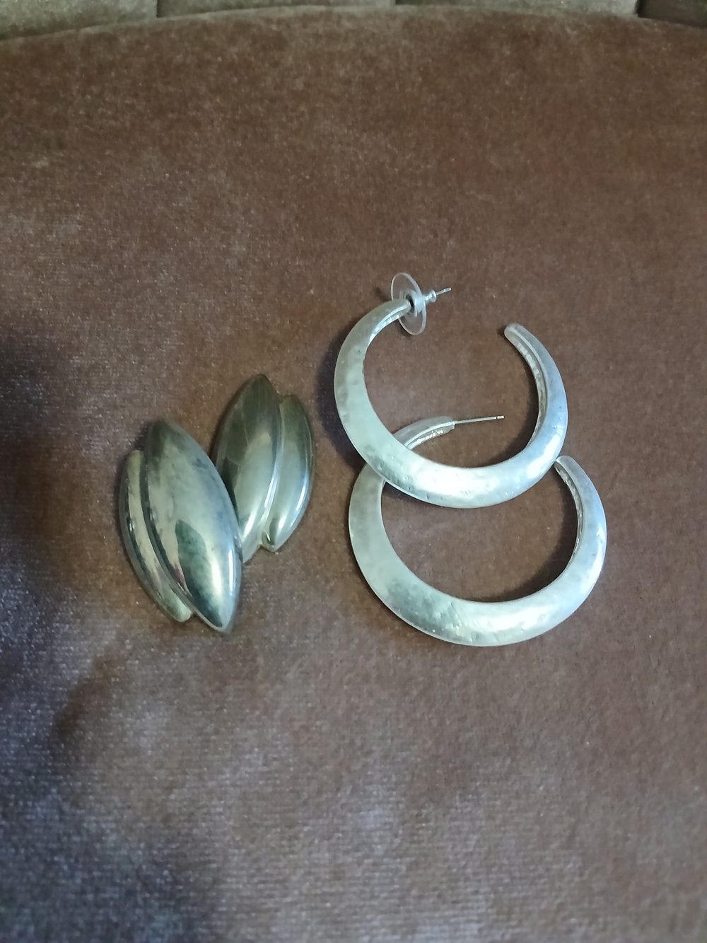 Silver-Tone Hoop Earrings - Classic Women Jewelry